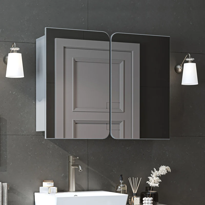 Roomart 3-delige badkamermeubelset LYCIA, 49 cm, wastafel met spiegelkast, in 4 kleuren