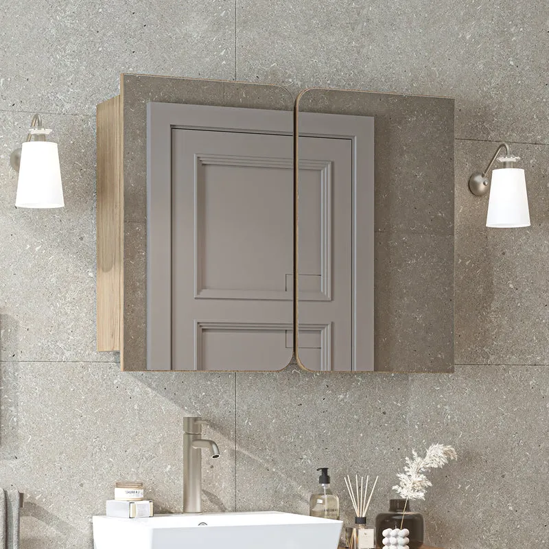 Roomart 3-delige badkamermeubelset LYCIA, 49 cm, wastafel met spiegelkast, in 4 kleuren