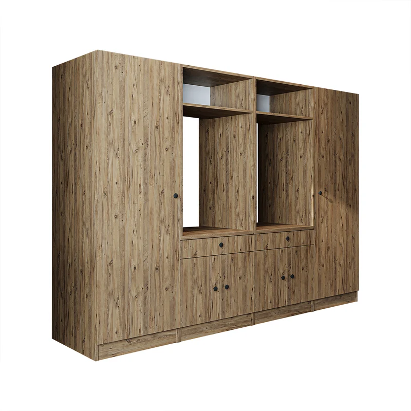 Roomart wasmachinekast SERIE 1 voor 2 machines met hoge kast, 194 cm, in 3 kleuren