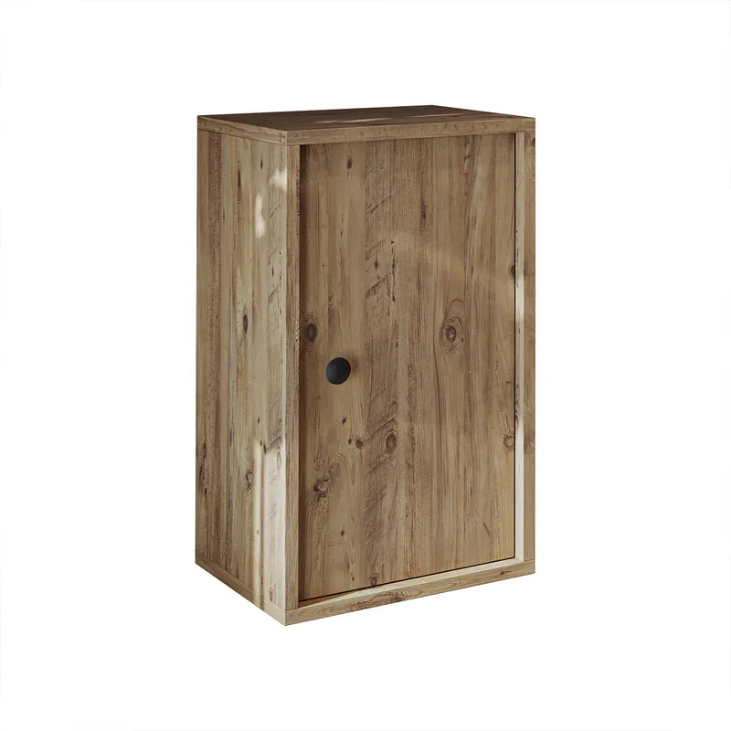 Roomart GUSTO kolomkast 35 cm – Hangende badkamerkast met soft-close – Moderne badkamerkast met opbergruimte – Wit of eiken