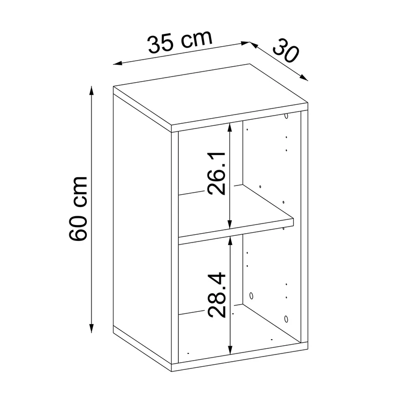 Roomart GUSTO kolomkast 35 cm – Hangende badkamerkast met soft-close – Moderne badkamerkast met opbergruimte – Wit of eiken