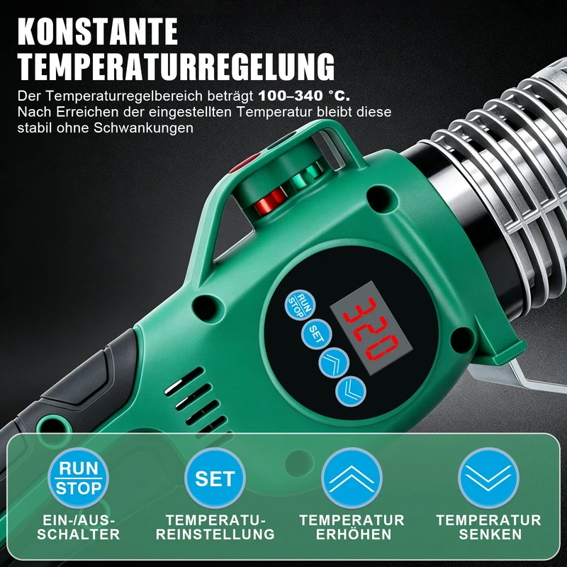 XIIW Muffenschweißgerät 1500 W, Digitalanzeige, 6 Heizschuhe Ø20–63 mm für PPR, PE, PB und PERT
