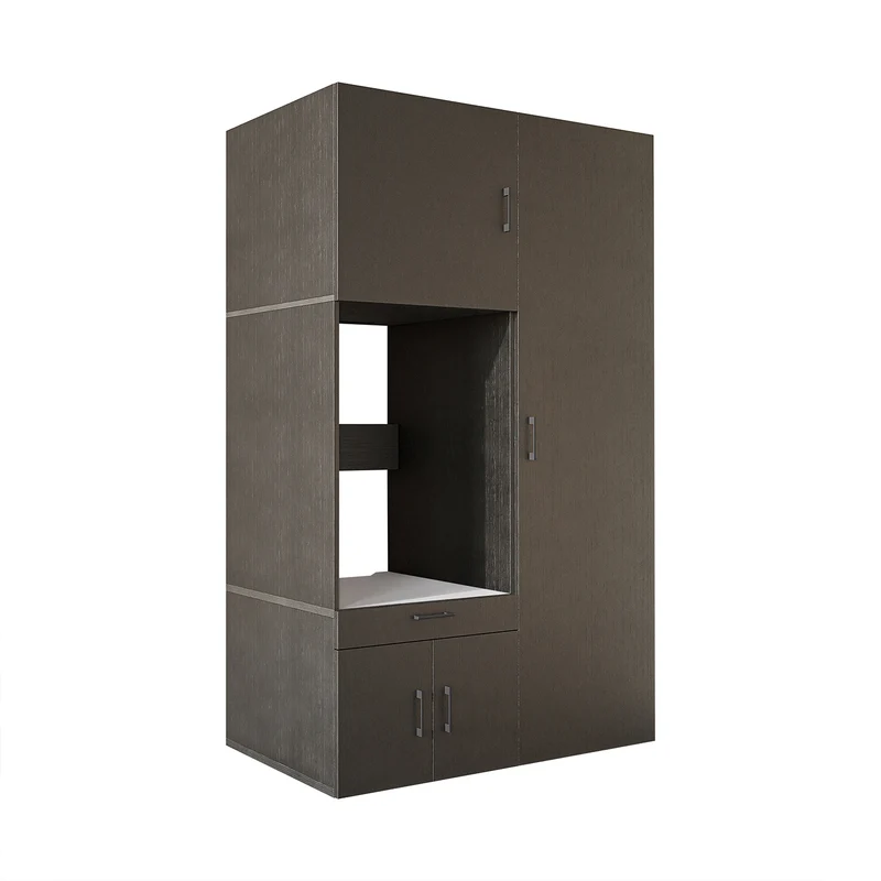 Roomart wasmachinekast 127 cm met hoge kast, 236 cm hoog, uitschuifbaar blad, in 3 kleuren