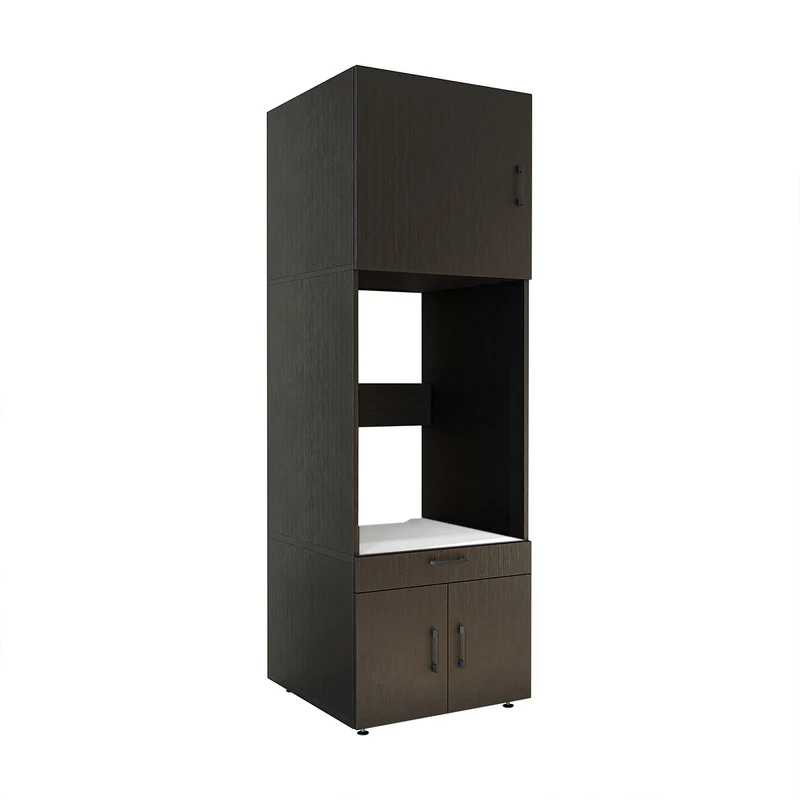 Roomart wasmachinekast 205 cm met bovenkast en uitschuifbaar werkblad, in 3 kleuren