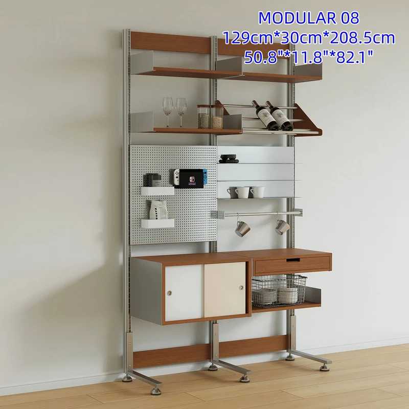 Bohrfreies modulares Regalsystem aus Aluminiumlegierung, Modul 08