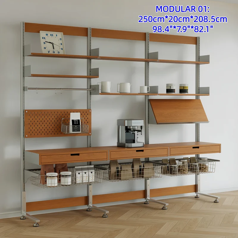 Bohrfreies modulares Regalsystem aus Aluminiumlegierung MODULAR 01