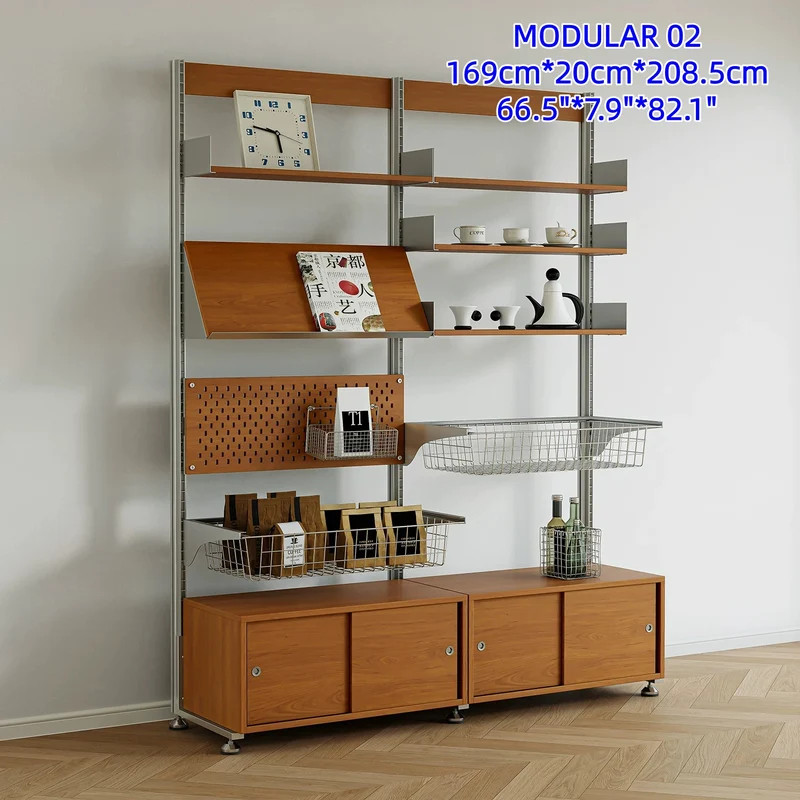 Bohrfreies modulares Regalsystem aus Aluminiumlegierung MODULAR 02