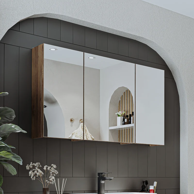 Roomart badmeubelset GUSTO-ATL 105 cm, 4-delig met keramische wastafel en spiegelkast