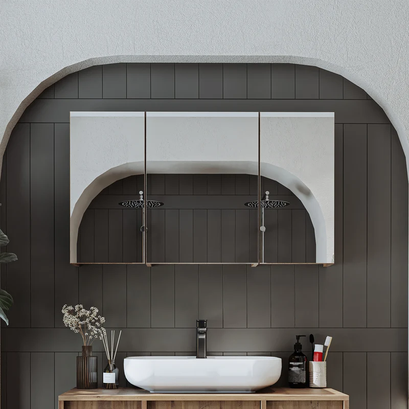 Roomart badmeubelset GUSTO-ATL 105 cm, 4-delig met keramische wastafel en spiegelkast