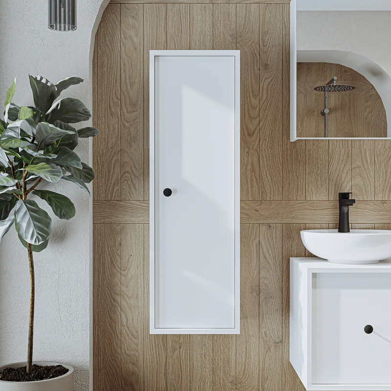 Roomart badmeubelset GUSTO-ATL 105 cm, 4-delig met keramische wastafel en spiegelkast