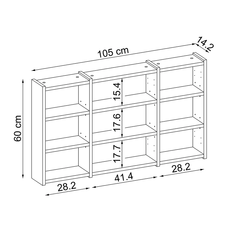 Roomart badmeubelset GUSTO 105 cm, 4-delig met keramische wastafel en spiegelkast in 2 kleuren