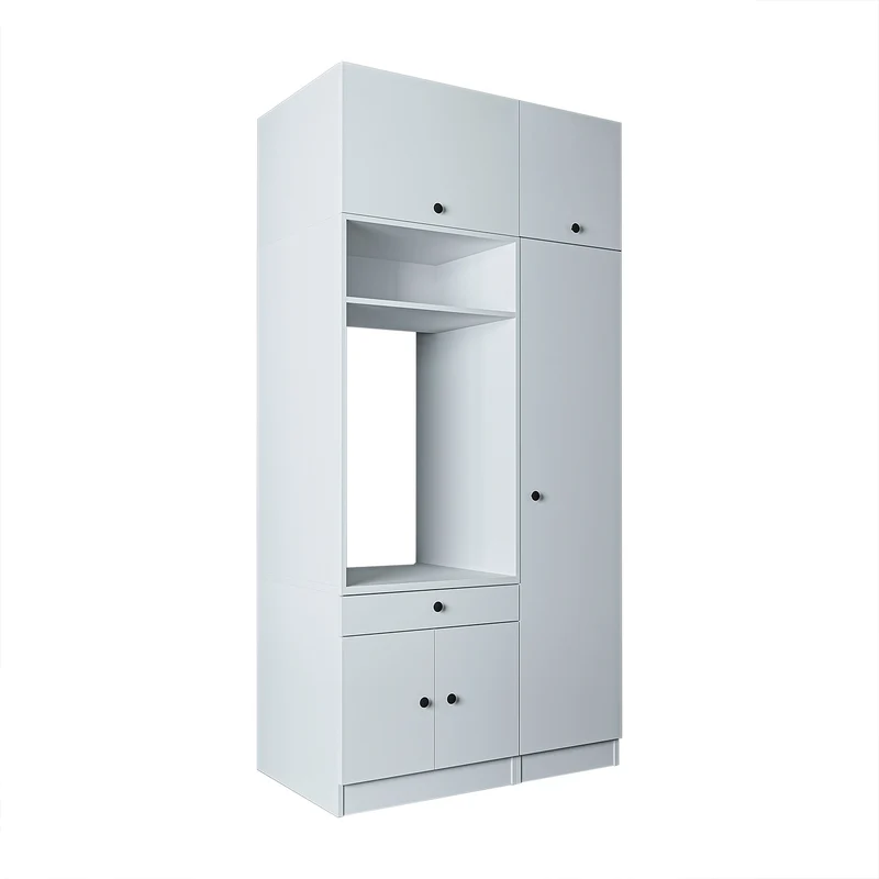 Roomart wasmachinekast SERIE 3, 112 cm, met hoge kast en uittrekbaar blad, in 3 kleuren