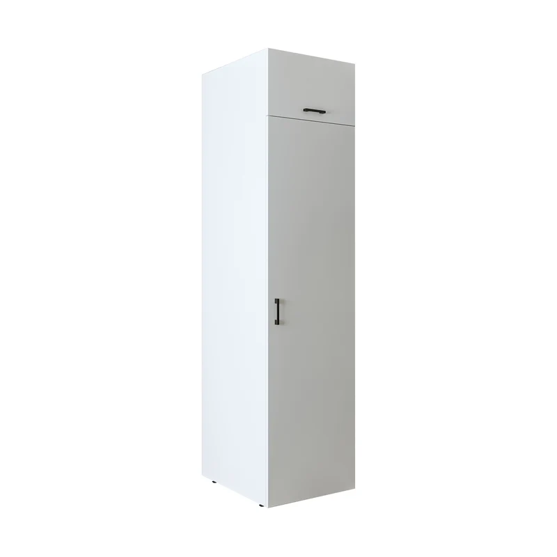 Roomart hoge kast 60 cm voor wasruimte, 205 cm hoog, soft-close, in 3 kleuren