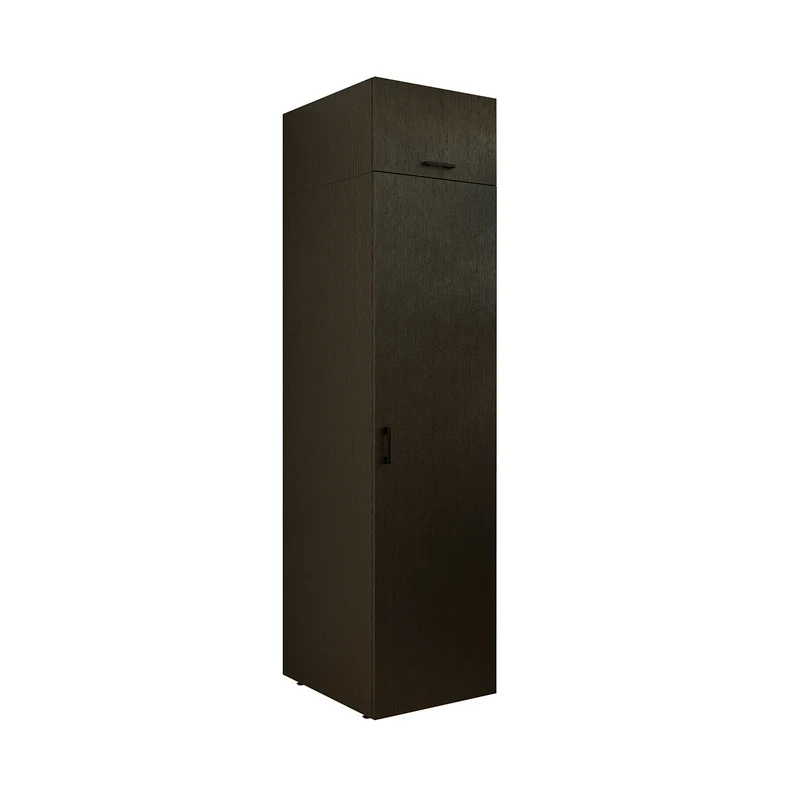 Roomart hoge kast 60 cm voor wasruimte, 205 cm hoog, soft-close, in 3 kleuren