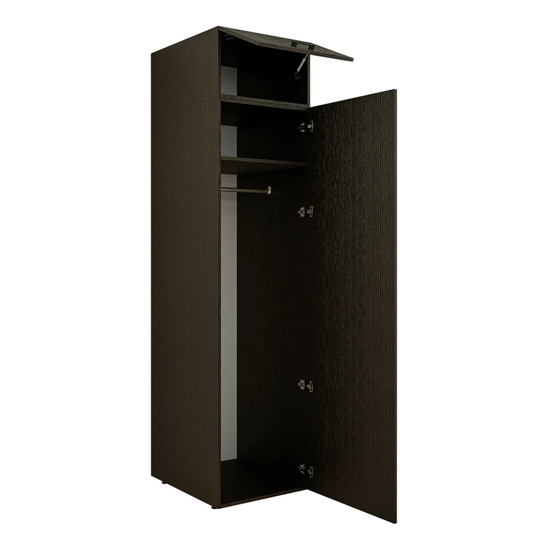 Roomart hoge kast 60 cm voor wasruimte, 205 cm hoog, soft-close, in 3 kleuren