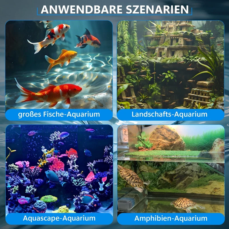 XIIW Aquarium UVC Klärer Pumpe 1800L/H, 4-in-1 UV-C Innenfilter gegen grünes & trübes Wasser, für 300–700L