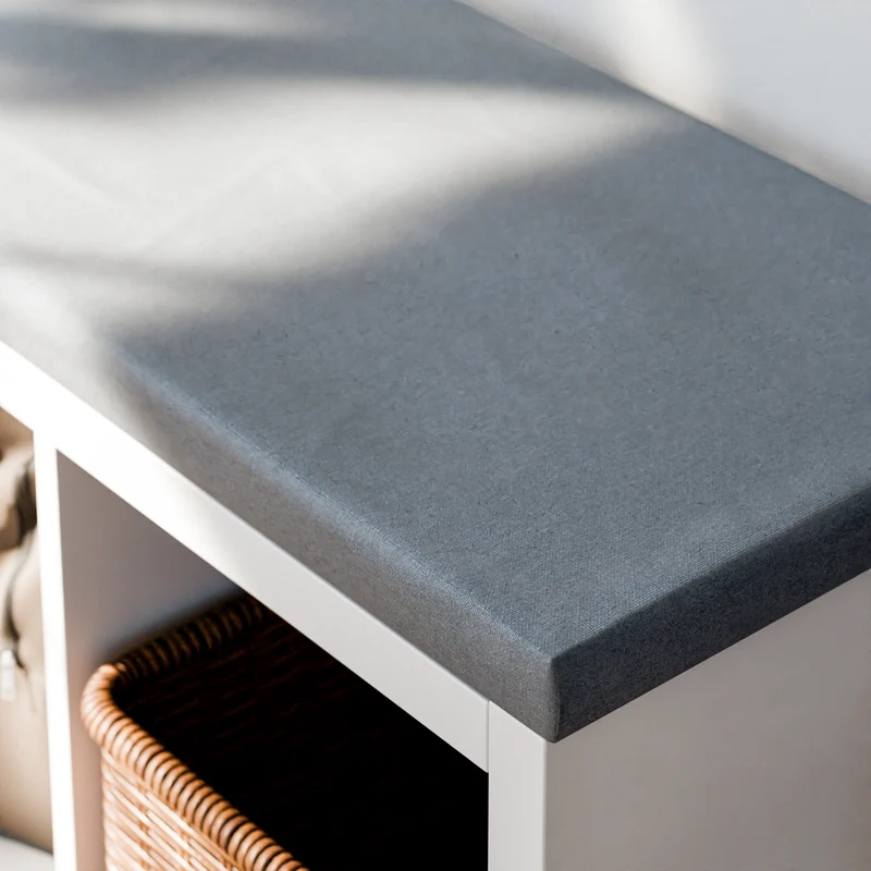 Sitzauflage für Ikea Kallax Regal, Grau, mit abnehmbarem Bezug - für 2er, 3er oder 4er