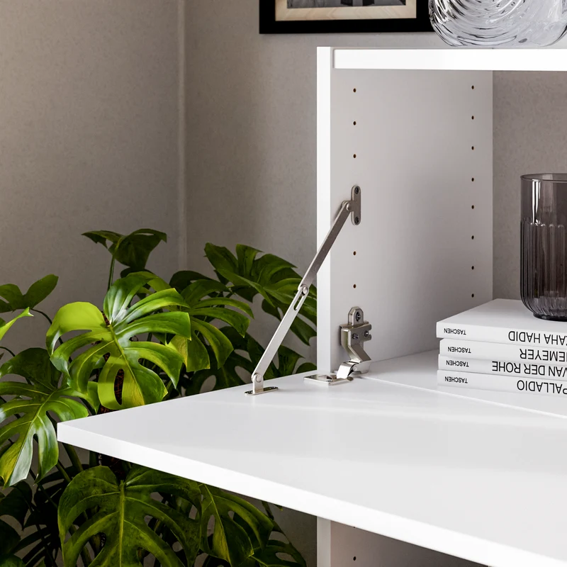 Klapptür für IKEA BILLY Regal, 80 x 30cm in Weiß oder Eichenoptik