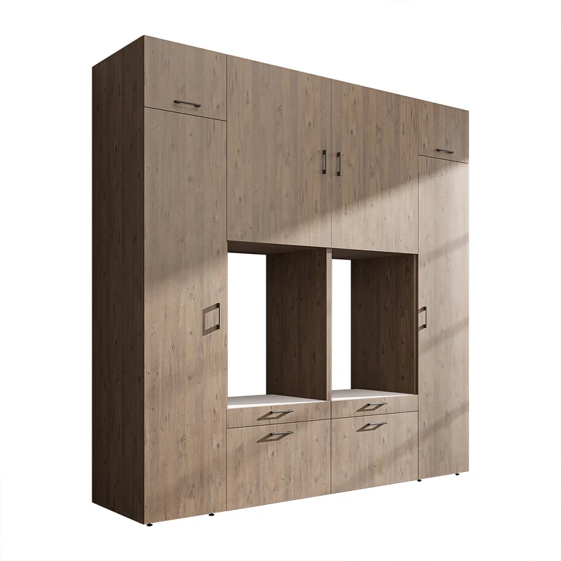 Roomart wasmachinekast SERIE 2 met 2 hoge kasten, 254 cm, in 3 kleuren