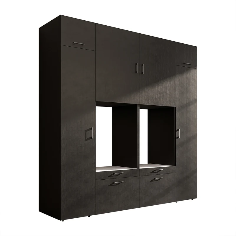 Roomart wasmachinekast SERIE 2 met 2 hoge kasten, 254 cm, in 3 kleuren