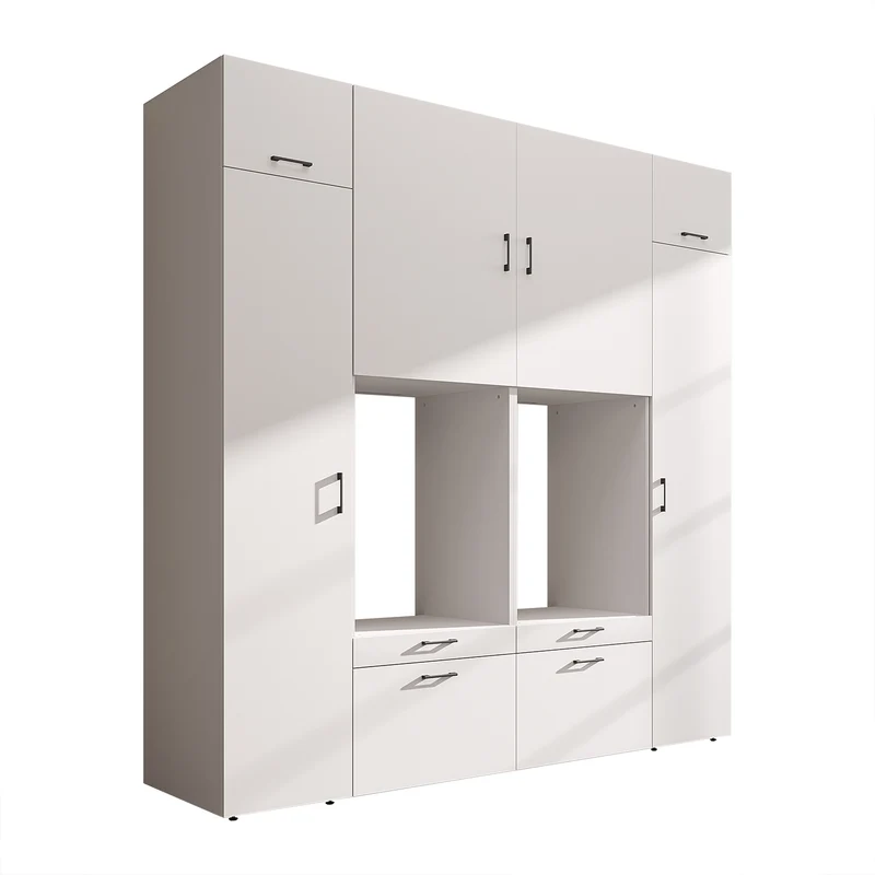 Roomart wasmachinekast SERIE 2 met 2 hoge kasten, 254 cm, in 3 kleuren