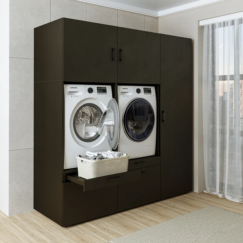Roomart wasmachinekast SERIE 2, 194 cm, dubbele kast met hoge kast, in 3 kleuren