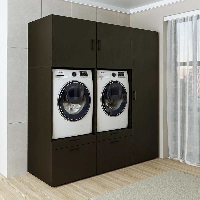 Roomart wasmachinekast SERIE 2, 194 cm, dubbele kast met hoge kast, in 3 kleuren