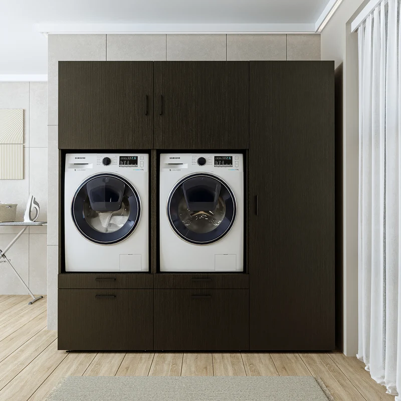 Roomart wasmachinekast SERIE 2, 194 cm, dubbele kast met hoge kast, in 3 kleuren