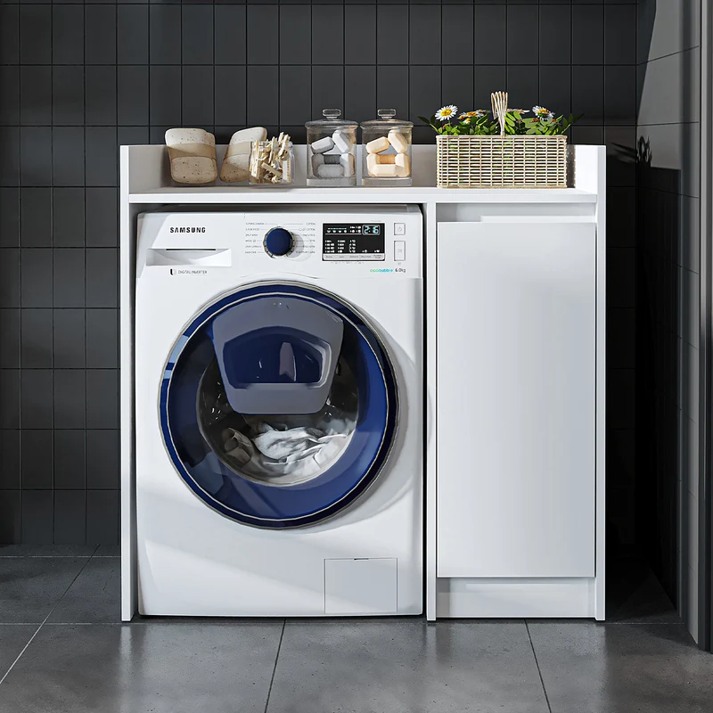 Roomart wasmachinekast DERIN-II, 100 cm, met bovenkast, in 4 kleuren