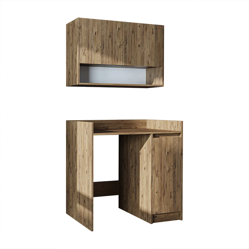 Roomart wasmachinekast DERIN-II, 100 cm, met bovenkast, in 4 kleuren