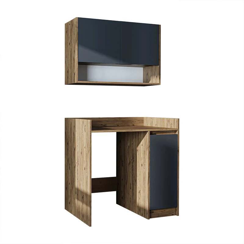 Roomart wasmachinekast DERIN-II, 100 cm, met bovenkast, in 4 kleuren