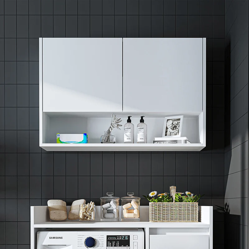 Roomart wasmachinekast DERIN-II, 100 cm, met bovenkast, in 4 kleuren