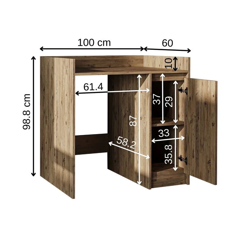 Roomart wasmachinekast DERIN-II, 100 cm, met bovenkast, in 4 kleuren