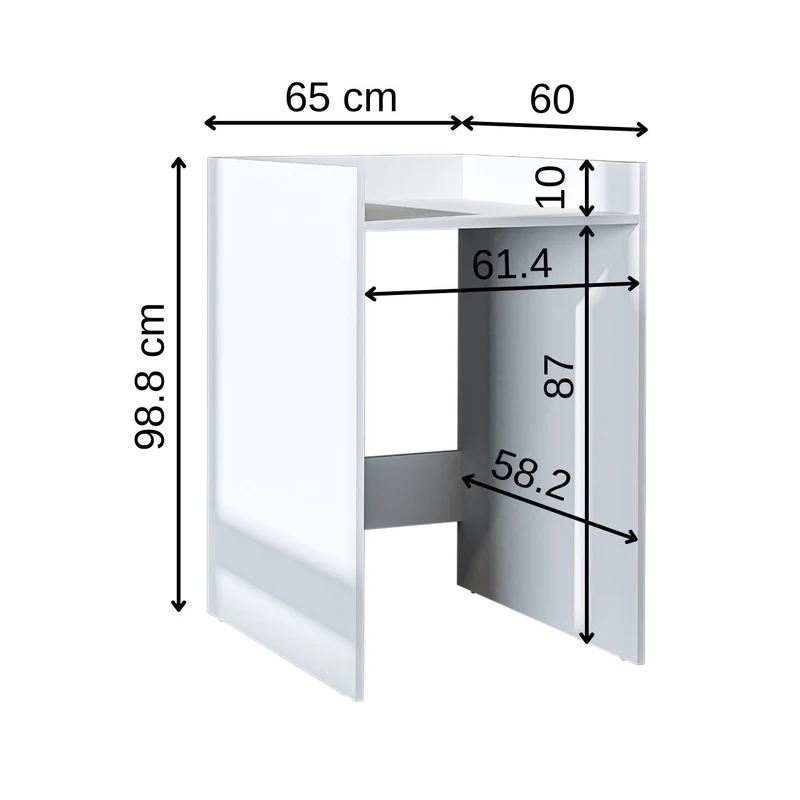 Roomart wasmachinekast DERIN-I, 65 cm, met optionele bovenkast, in 4 kleuren
