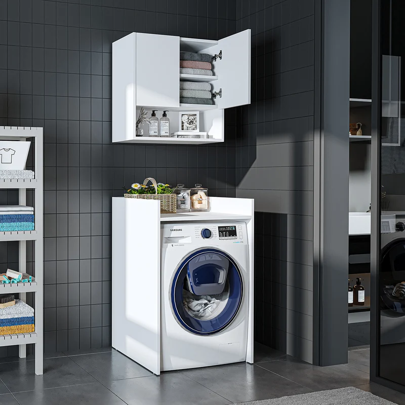 Roomart wasmachinekast DERIN-I, 65 cm, met optionele bovenkast, in 4 kleuren