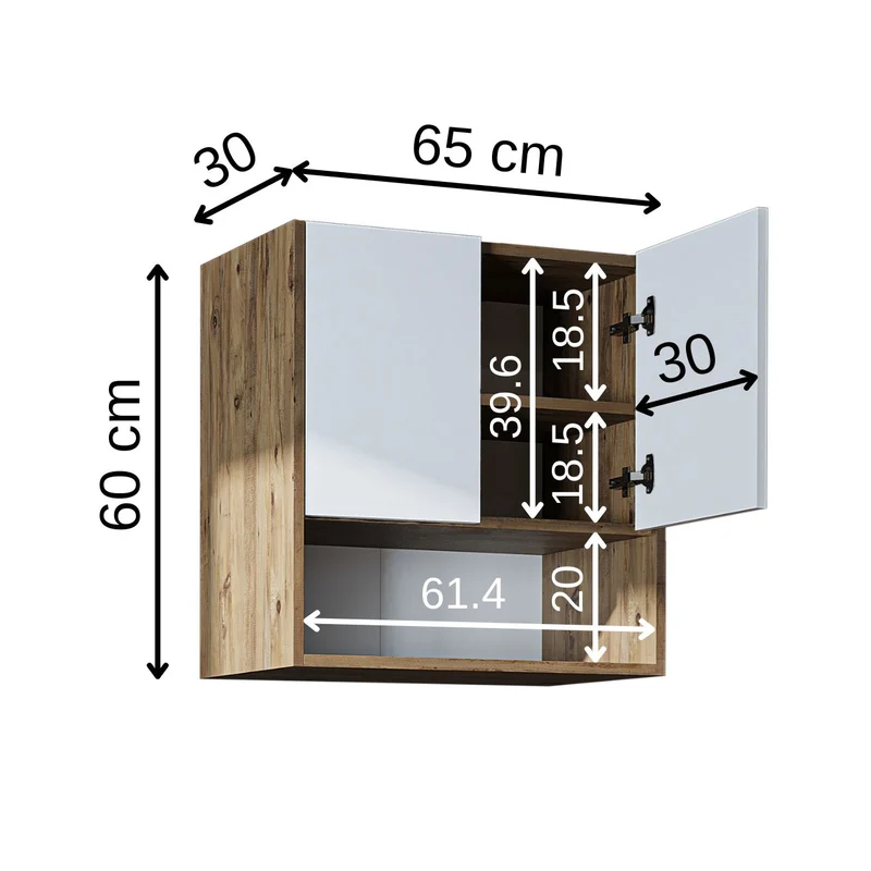 Roomart wasmachinekast DERIN-I, 65 cm, met optionele bovenkast, in 4 kleuren
