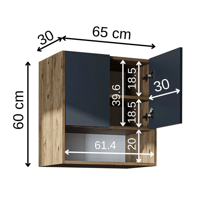 Roomart wasmachinekast DERIN-I, 65 cm, met optionele bovenkast, in 4 kleuren