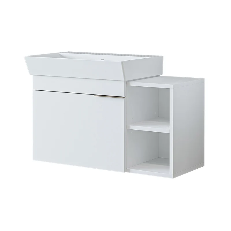 Roomart Badmöbel LYCIA 82 cm, Waschtisch mit Keramik-Waschbecken, in 4 Farben