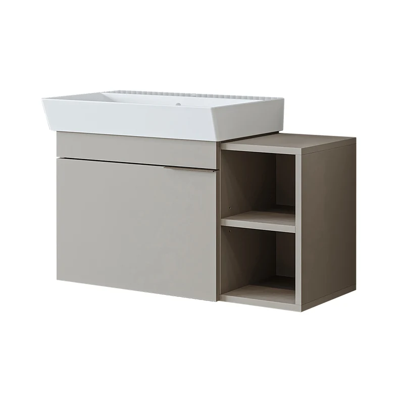 Roomart Badmöbel LYCIA 82 cm, Waschtisch mit Keramik-Waschbecken, in 4 Farben