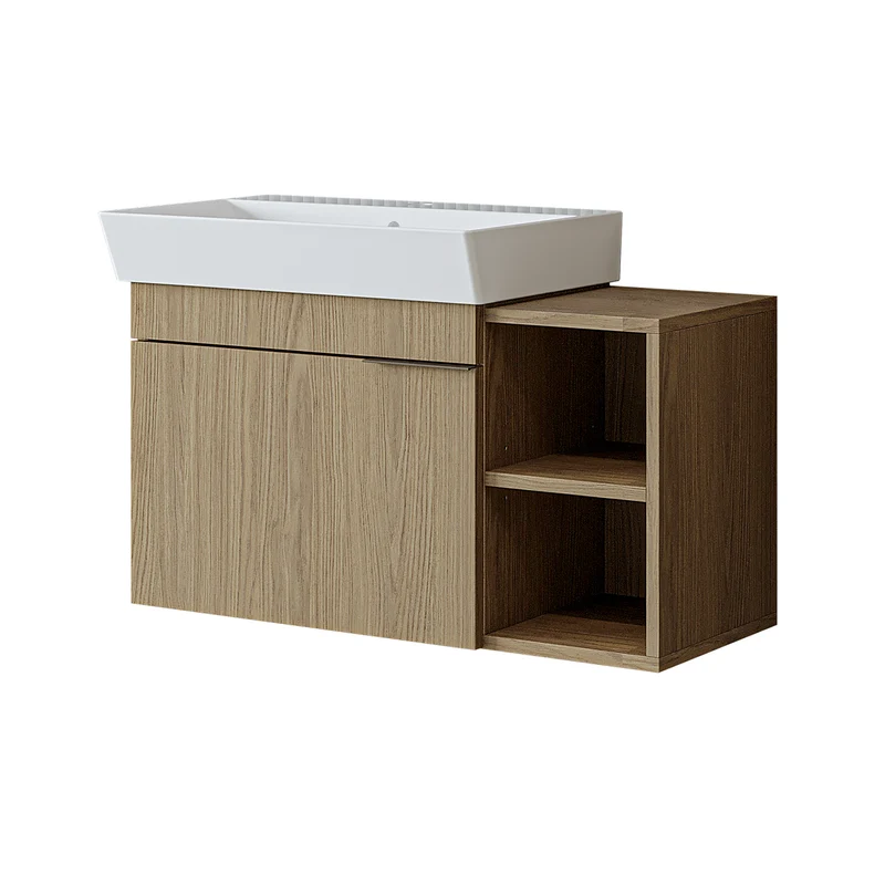 Roomart Badmöbel LYCIA 82 cm, Waschtisch mit Keramik-Waschbecken, in 4 Farben