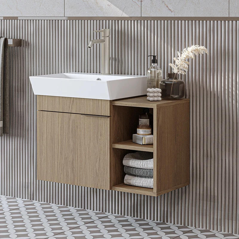 Roomart Badmöbel LYCIA 72 cm, Waschtisch mit Keramik-Waschbecken, in 4 Farben