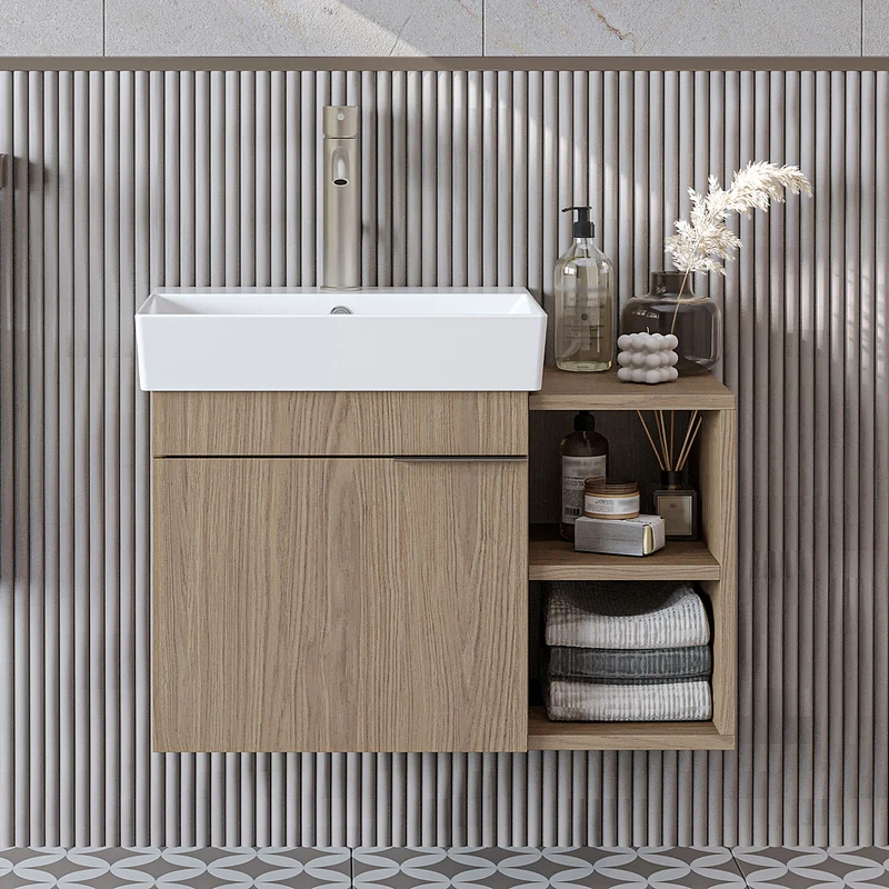Roomart Badmöbel LYCIA 72 cm, Waschtisch mit Keramik-Waschbecken, in 4 Farben