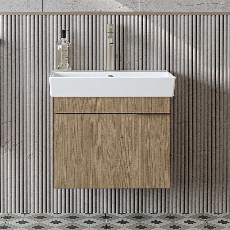 Roomart Badmöbel LYCIA 60 cm, Waschtisch mit Keramik-Waschbecken, in 4 Farben