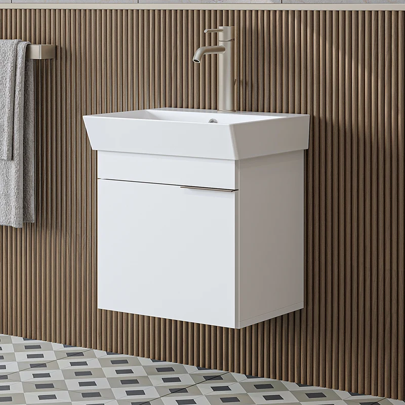 Roomart Badmöbel LYCIA 50 cm, Waschtisch mit Keramik-Waschbecken, in 4 Farben