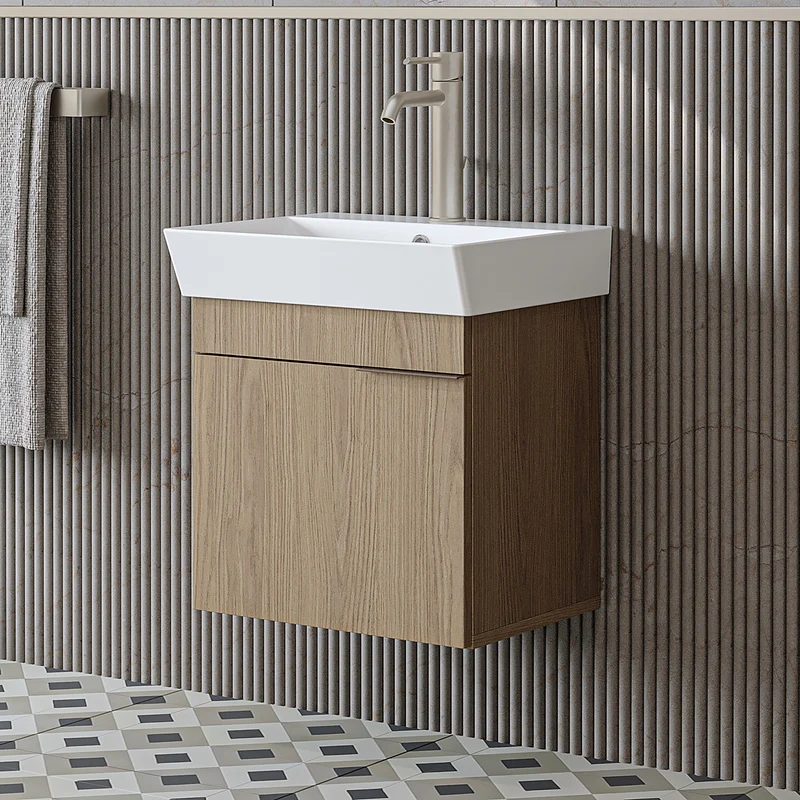 Roomart Badmöbel LYCIA 50 cm, Waschtisch mit Keramik-Waschbecken, in 4 Farben