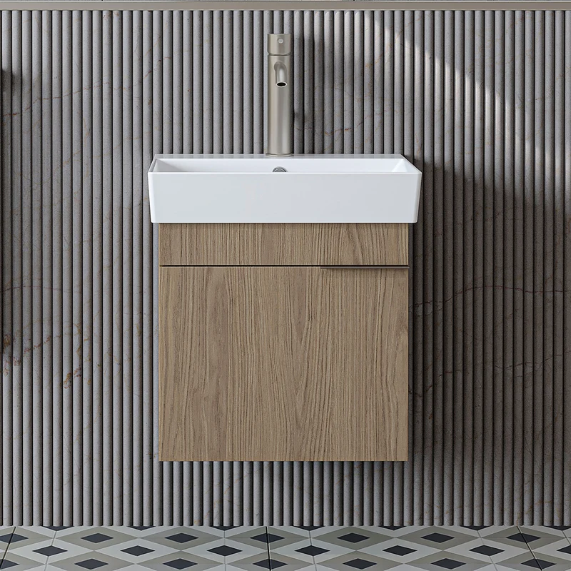 Roomart Badmöbel LYCIA 50 cm, Waschtisch mit Keramik-Waschbecken, in 4 Farben