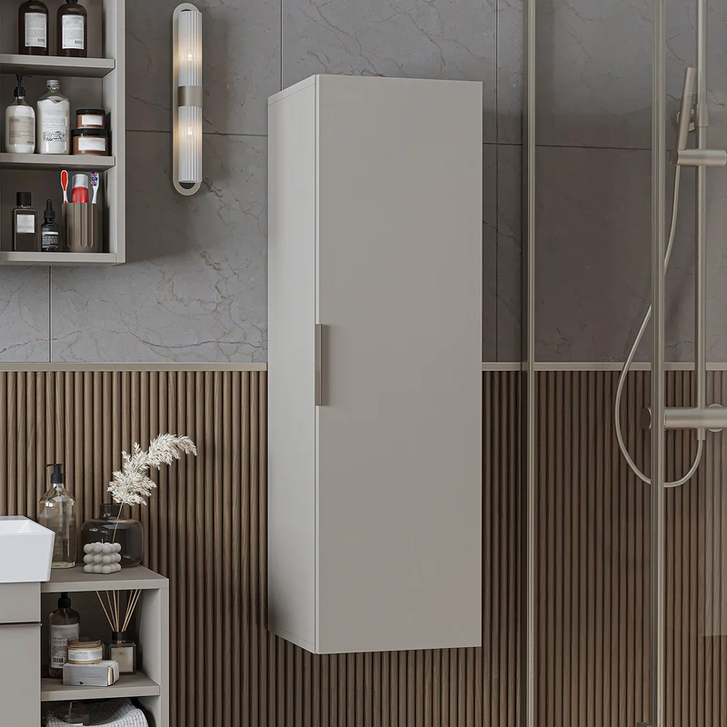 Roomart Badmöbel-Set LYCIA 120 cm, 4-teilig mit Doppelwaschtisch und Spiegelschrank, in 4 Farben