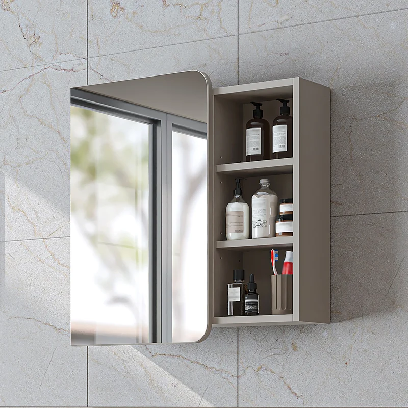 Roomart Badmöbel-Set LYCIA 82 cm, 4-teilig mit Spiegelschrank und Hochschrank, in 4 Farben