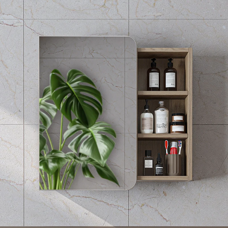 Roomart Badmöbel-Set LYCIA 82 cm, 4-teilig mit Spiegelschrank und Hochschrank, in 4 Farben