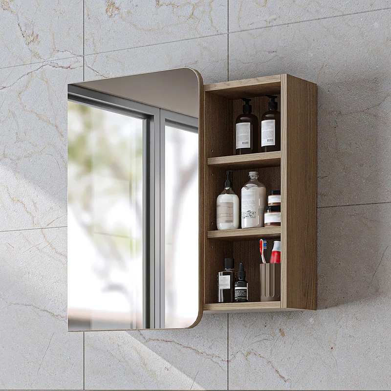 Roomart Badmöbel-Set LYCIA 82 cm, 4-teilig mit Spiegelschrank und Hochschrank, in 4 Farben